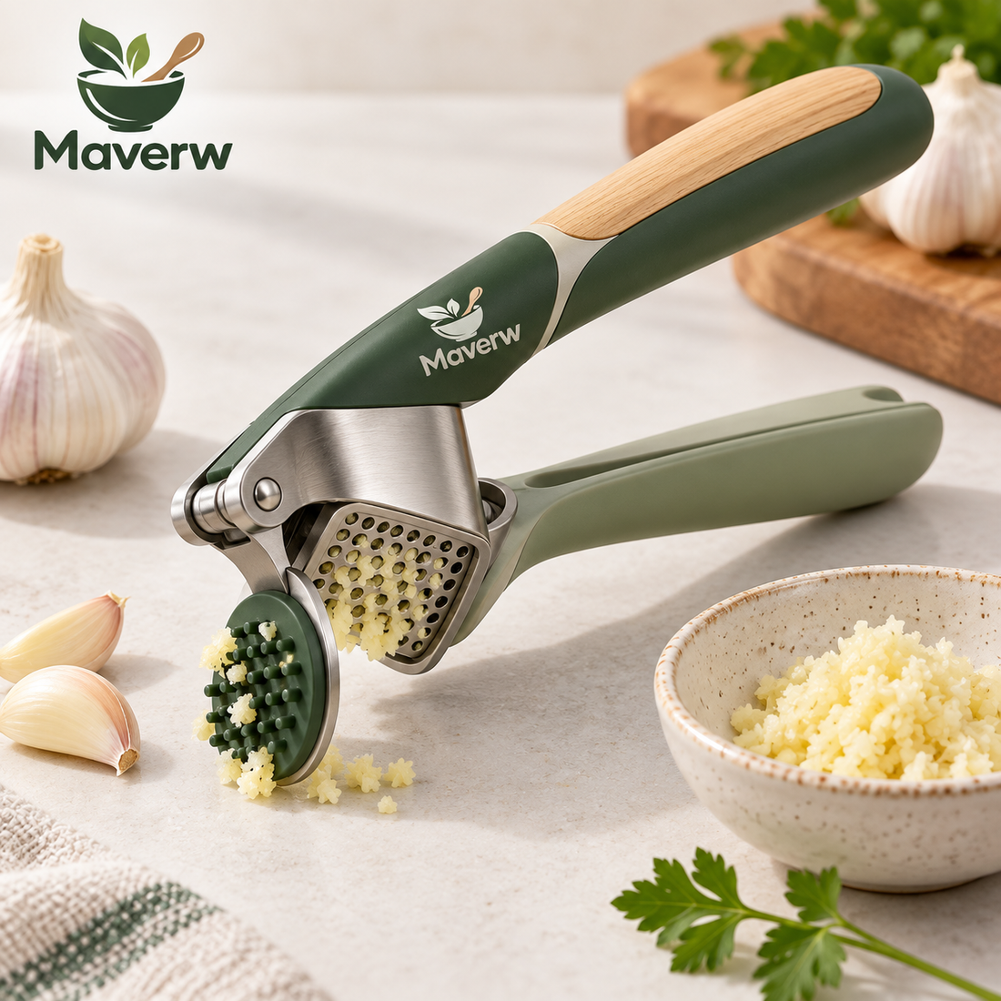 Solviert™ FlipEject Garlic Press