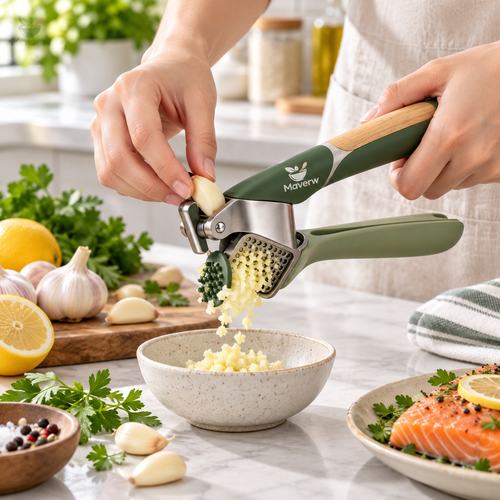 Solviert™ FlipEject Garlic Press