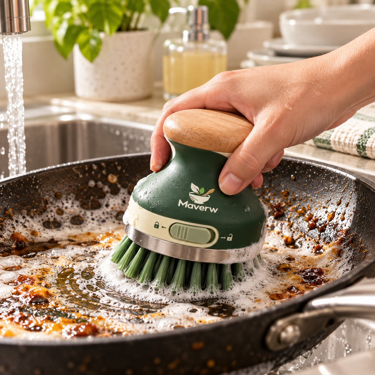 Solviert™ RetractHead Pot Brush