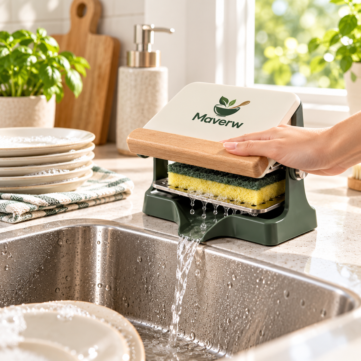 Solviert™ HingePress Sponge Station
